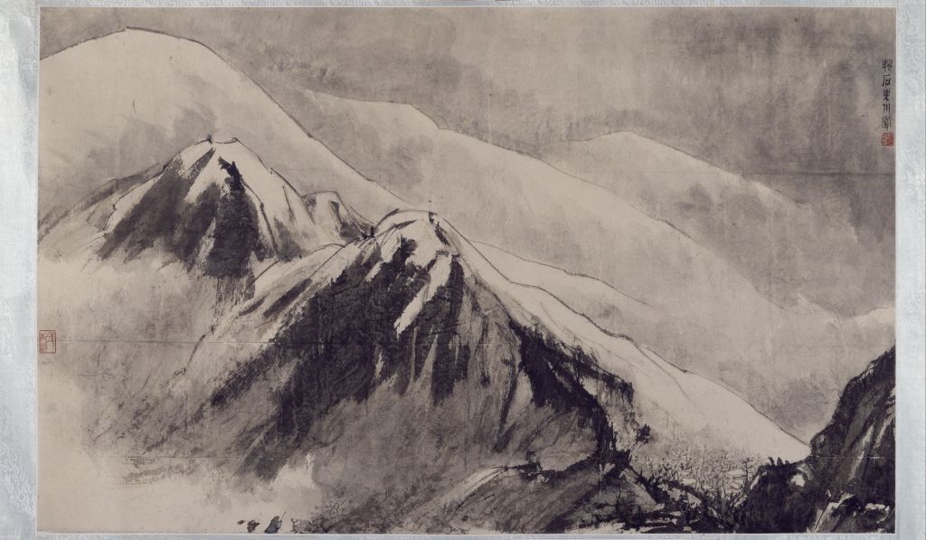 图片[1]-Fu Baoshi’s Snowy Mountain Travel Map Banner-China Archive